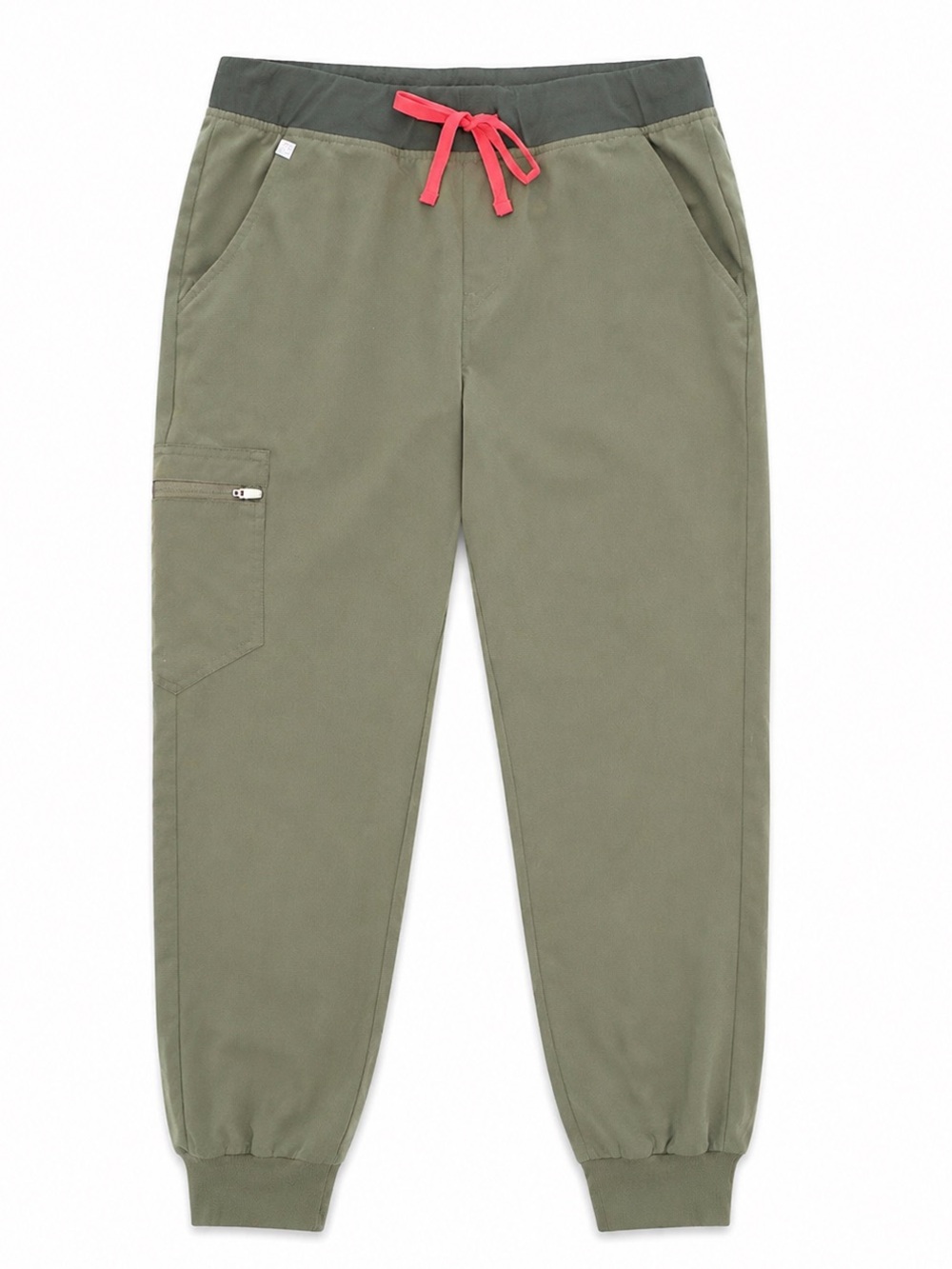 FIGS Zamora Jogger Scrub Pants Women’s Large reg Moss Green Pink Drawstring L